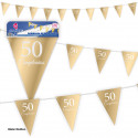Guirnalda banderines coleccion oro 50 cumpleaños
