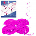 Guirnalda espirales fucsia