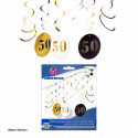 Espirales decora.negro oro circulos 50