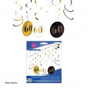Espirales decora.negro oro circulos 60