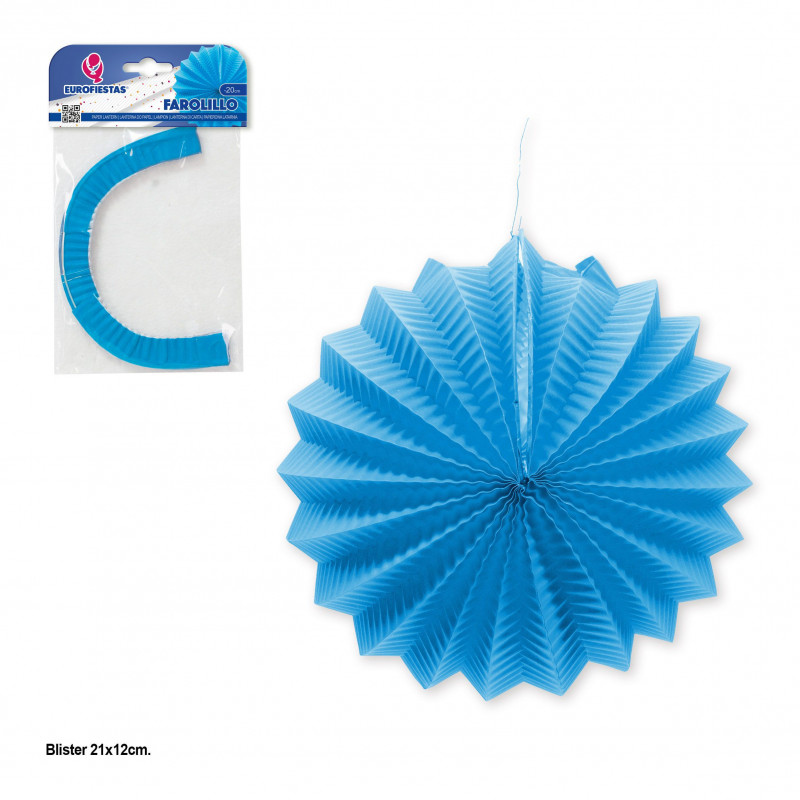 Farolillo liso azul