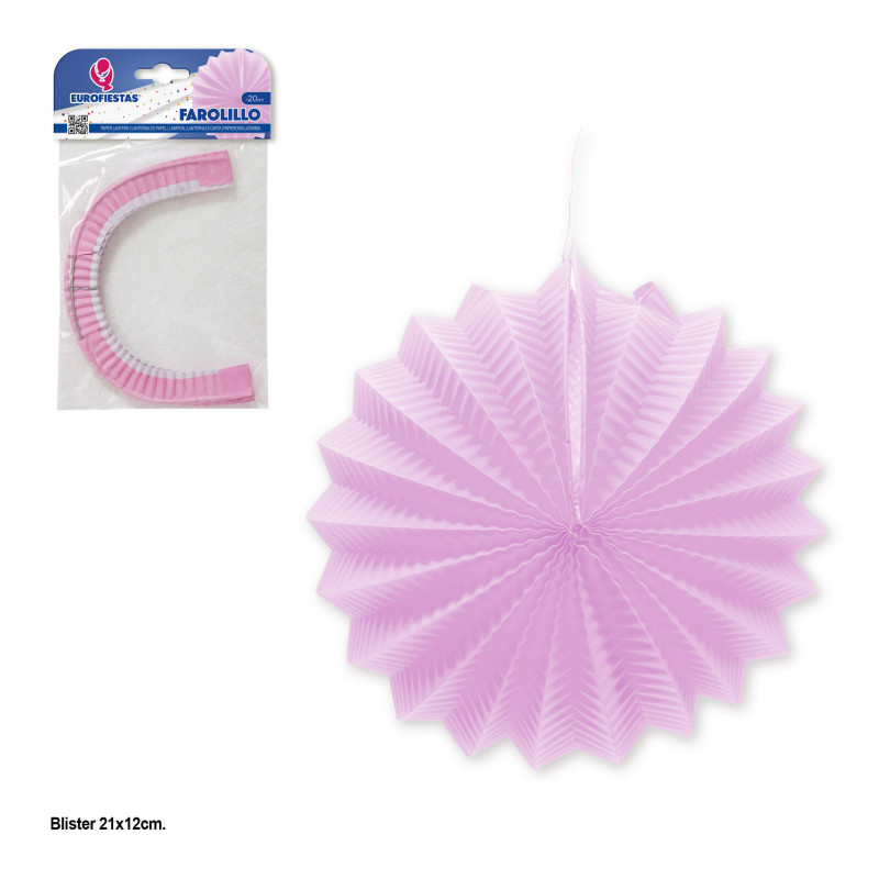 Farolillo liso rosa