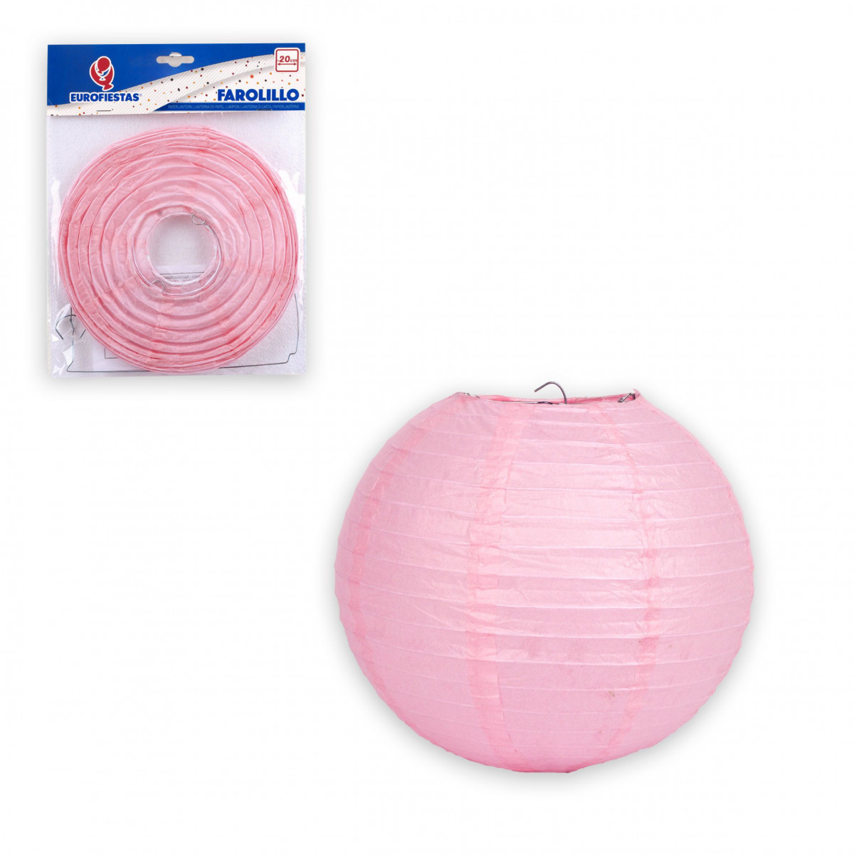 Farolillo redondo 20cm rosa