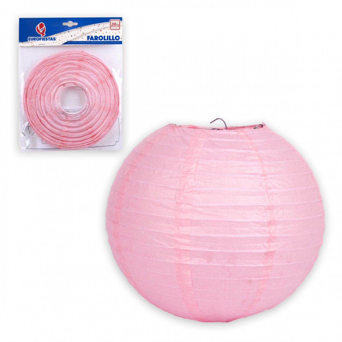 Farolillo redondo 30cm rosa