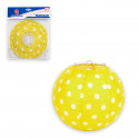 Farolillo redondo 20cm lunares amarillos