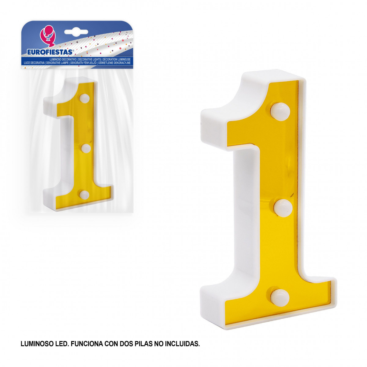 Numero led 16cm oro 1