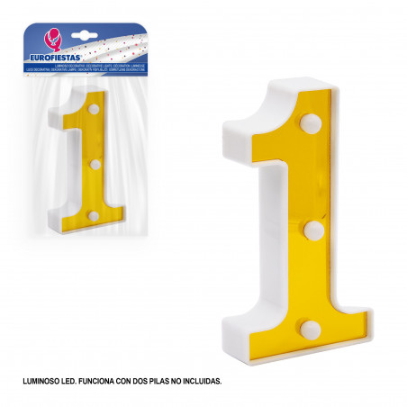 Numero led 16cm oro 1