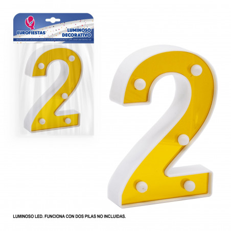 Numero led 16cm oro 2