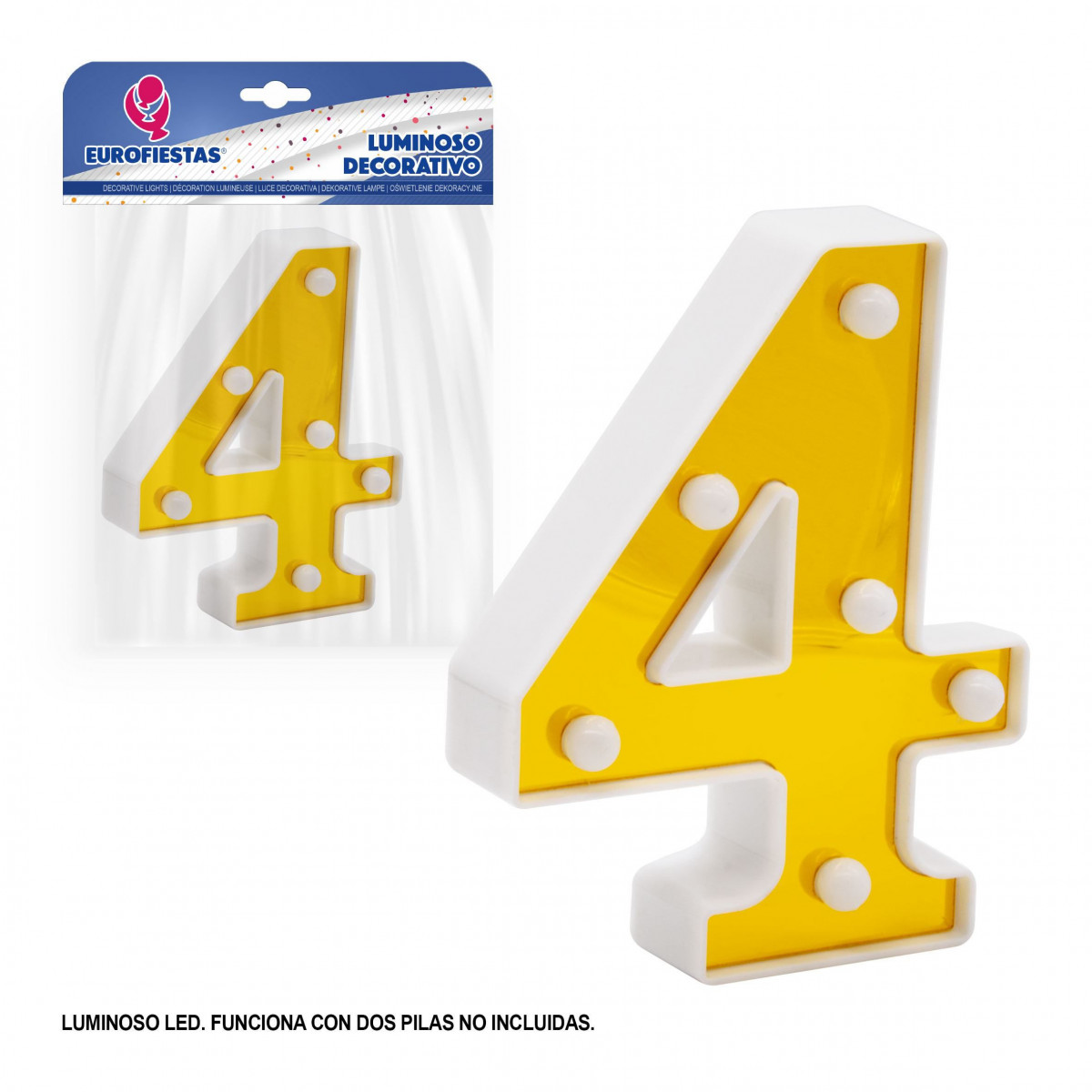 Numero led 16cm oro 4