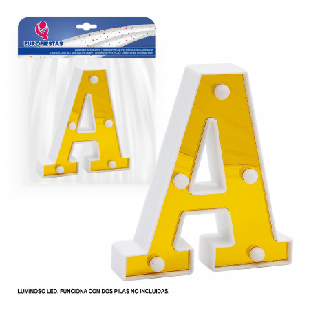 Letra led 16cm oro a