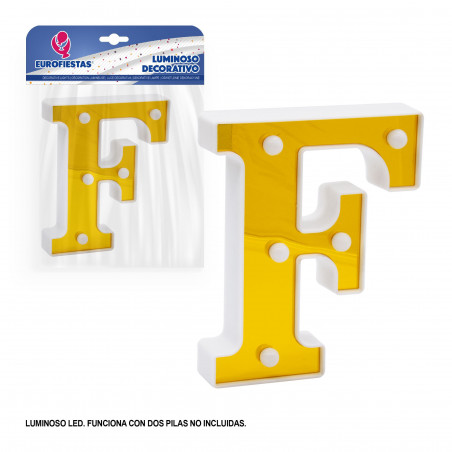 Letra led 16cm oro f