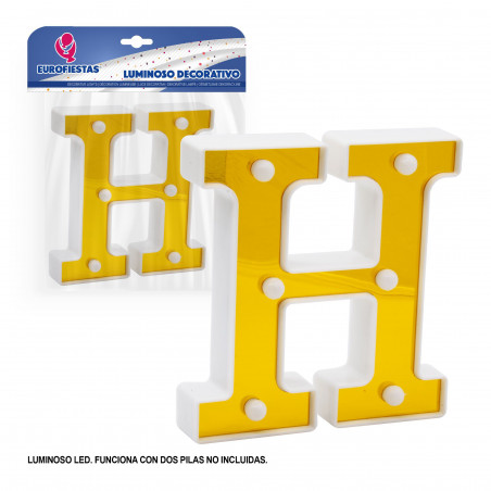 Letra led 16cm oro h