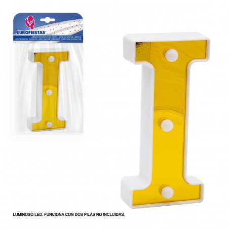 Letra led 16cm oro i