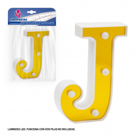 Letra led 16cm oro j