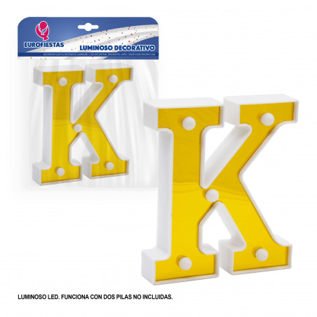 Letra led 16cm oro k