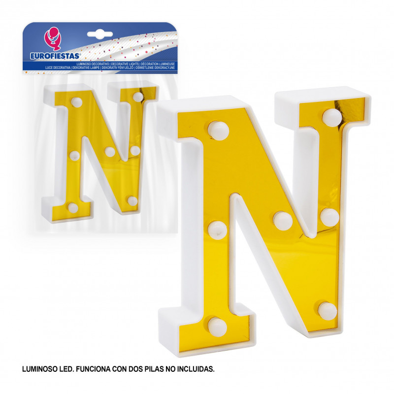 Letra led 16cm oro n