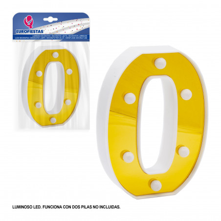 Letra led 16cm oro o
