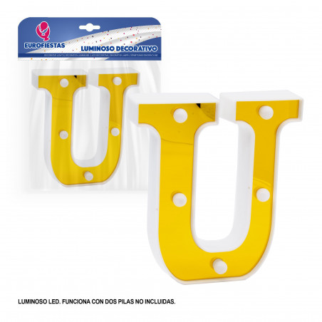 Letra led 16cm oro u