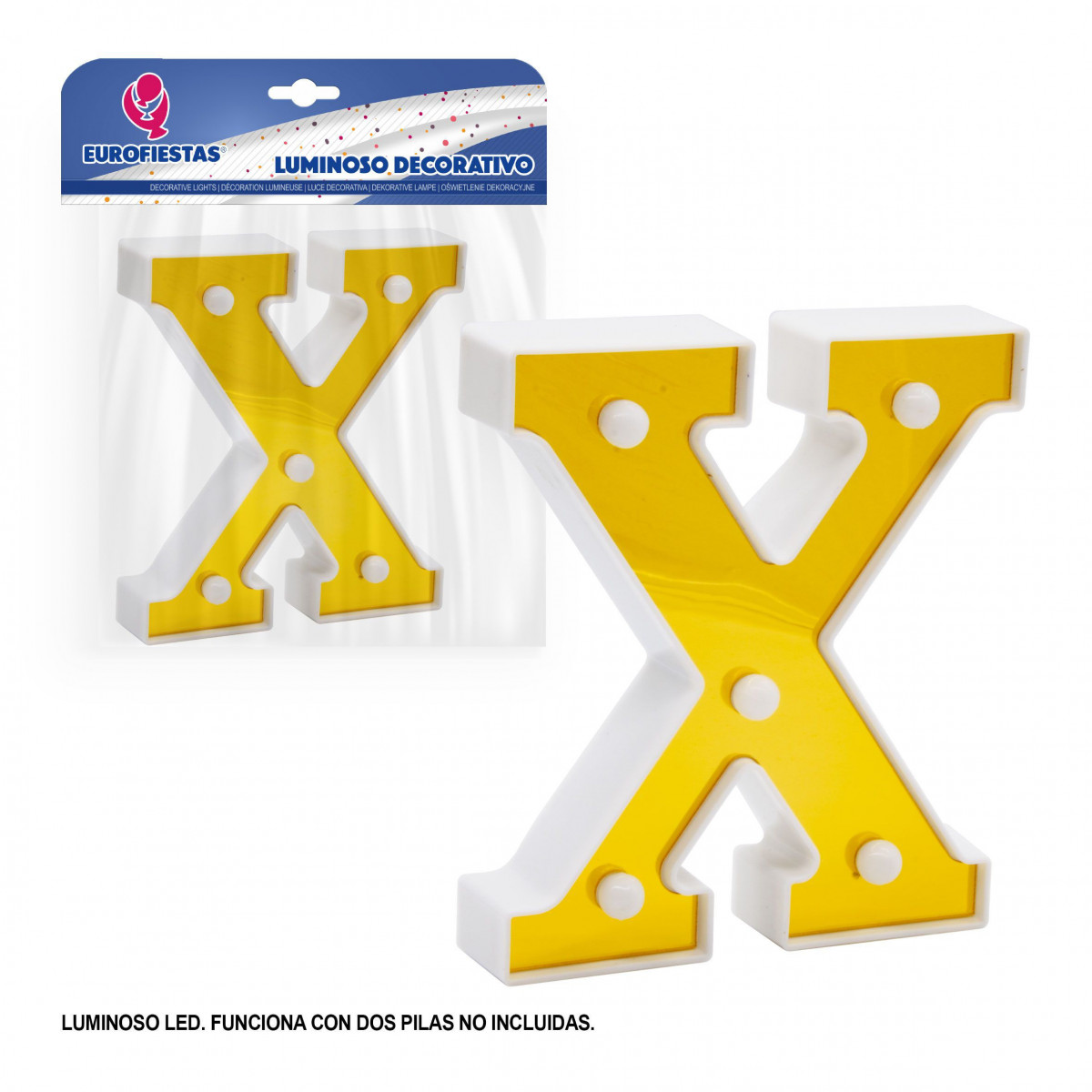 Letra led 16cm oro x
