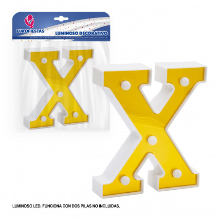 Letra led 16cm oro x