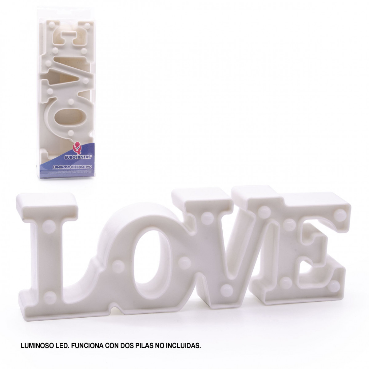 Figura led love blanca