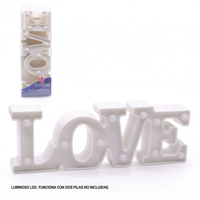 Figura led love blanca