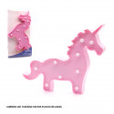 Figura led unicornio rosa