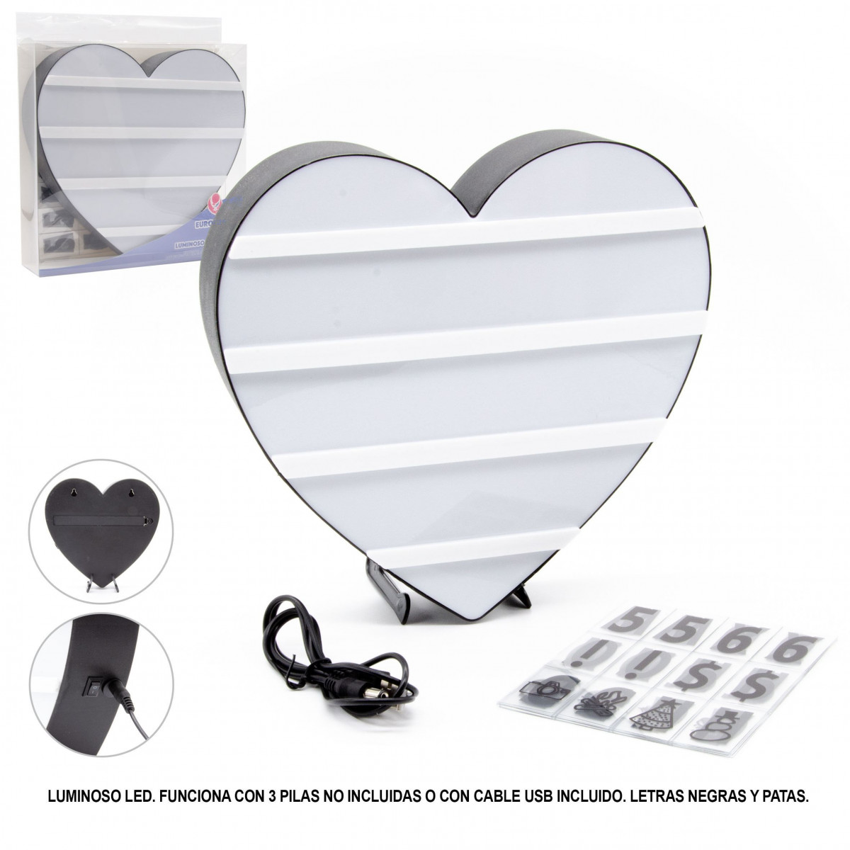 Caja de luz corazon