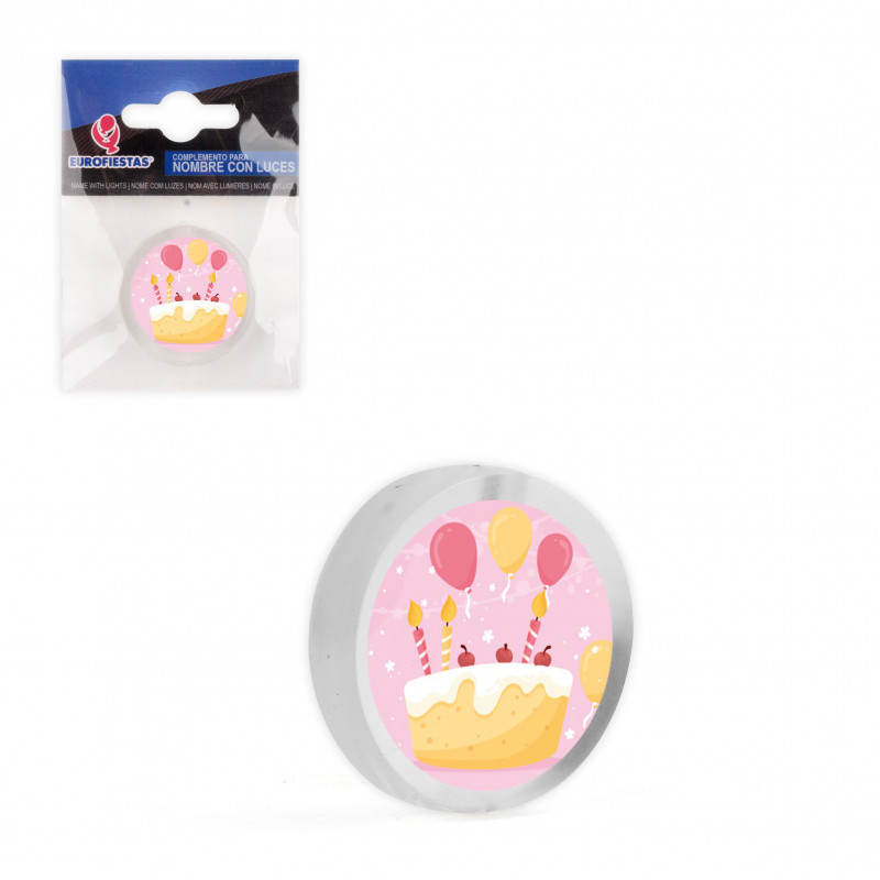 Nombre led circulo tarta