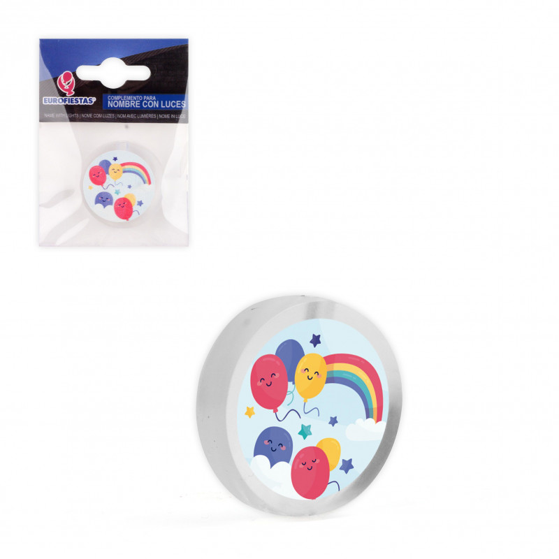 Nombre led circulo arcoiris
