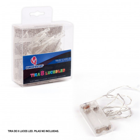 Tira de 8 luces LED