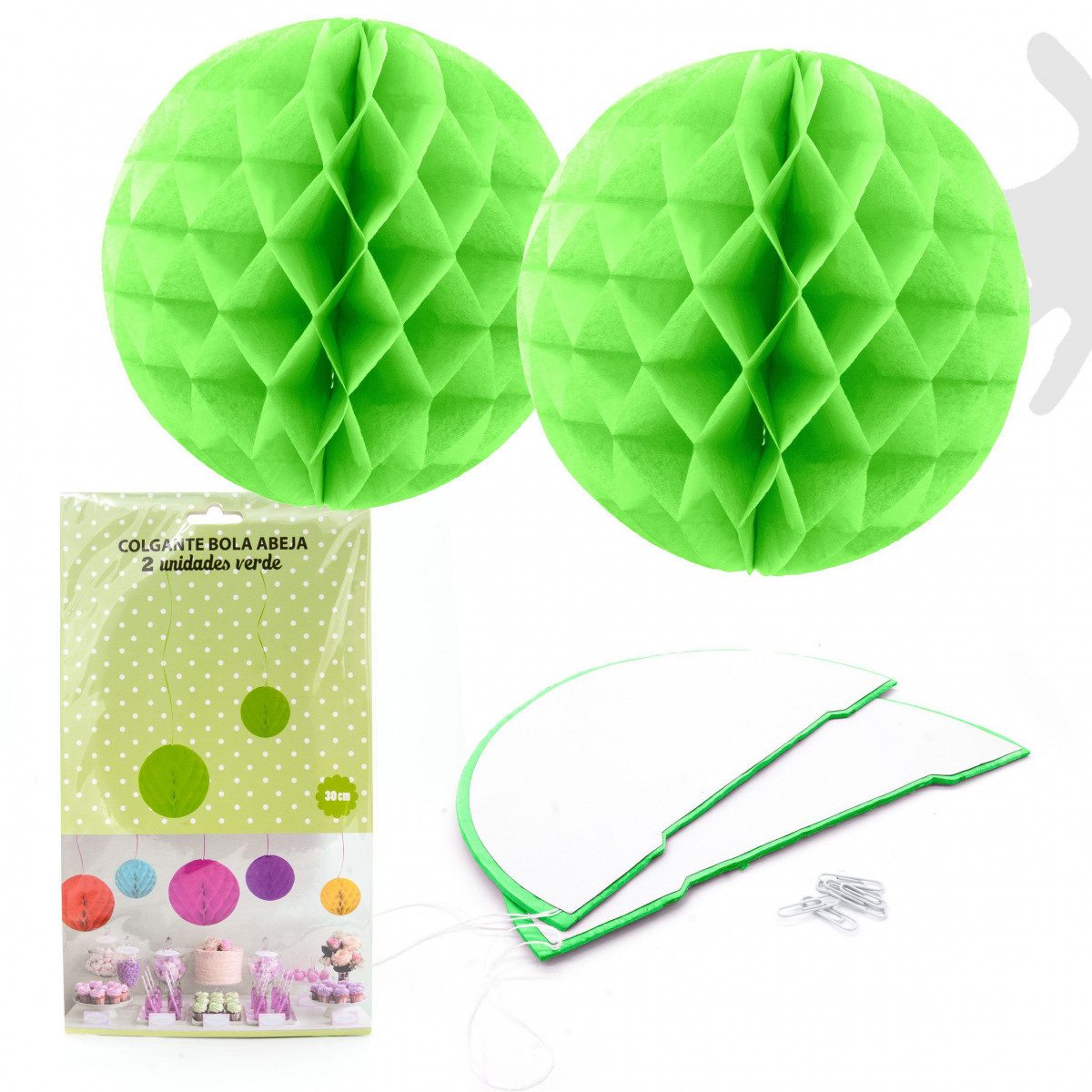 Bola abeja 2u.30cm verde