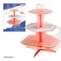 Expositor dulces poligonal rosa pastel