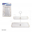 Expositor plastico rectangular 2 pisos 33x23+28x16cm