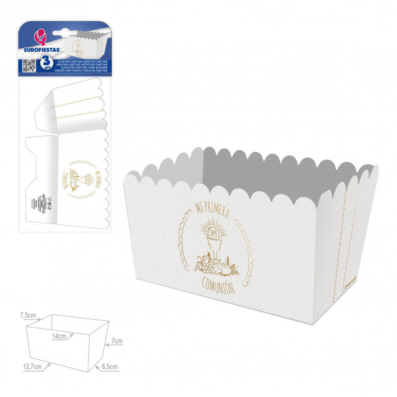 Caja palomitas rectangular col comunion bodegon caliz oro