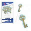 Topper llave borde azul