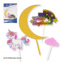 Topper happy feliz cumpleaños y luna