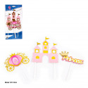 Topper castillo carroza y princess 3pcs