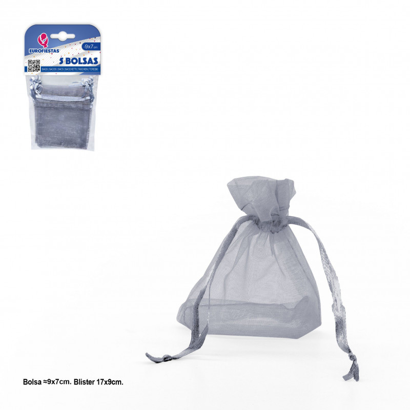 Bolsa poliester 5 90x70mm plata