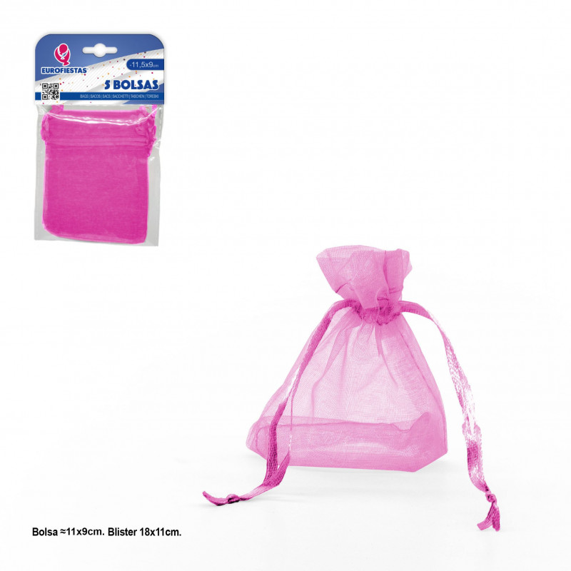Bolsa poliester 5 115x90mm rosa
