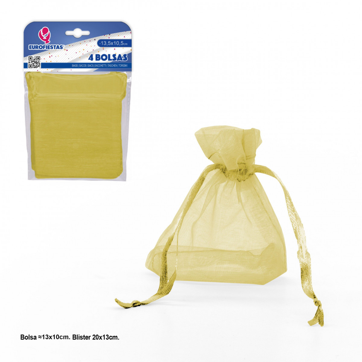 Bolsa poliester 4 135x105mm oro