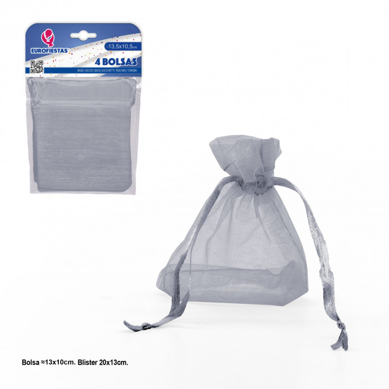 Bolsa poliester 4 135x105mm plata