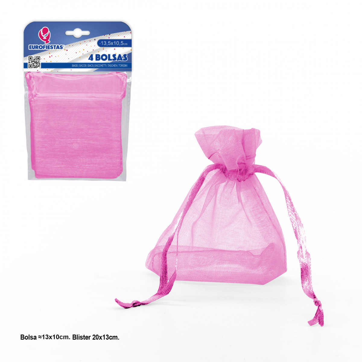 Bolsa poliester 4 135x105mm rosa
