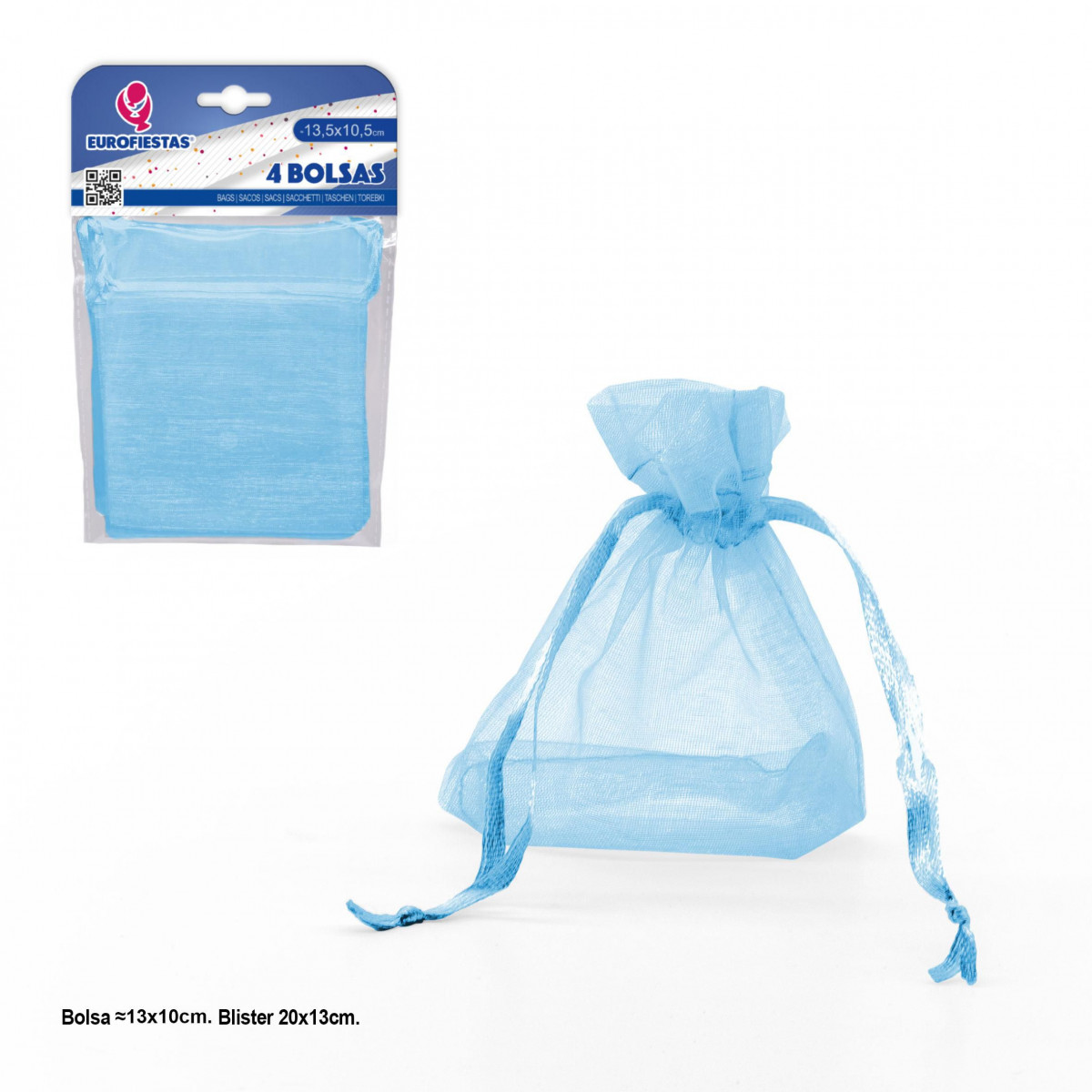 Bolsa poliester 4 135x105mm celeste