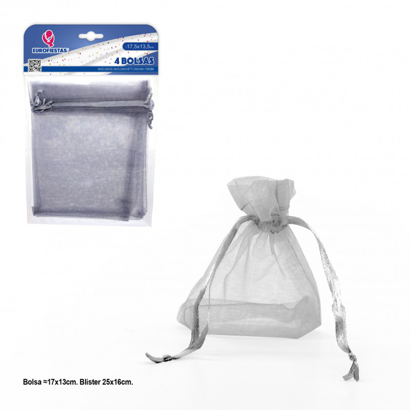 Bolsa poliester 4 175x135mm plata