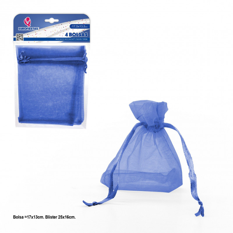 Bolsa poliester 4 175x135mm azul