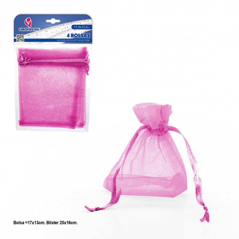 Bolsa poliester 4 175x135mm rosa