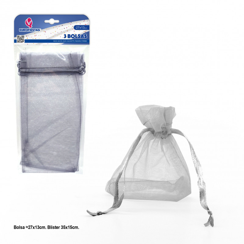 Bolsa poliester 3 270x130mm plata