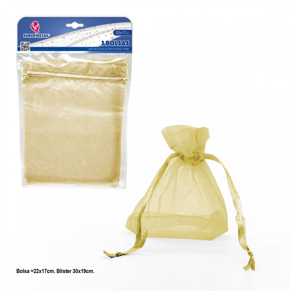 Bolsa poliester 3 220x170mm oro