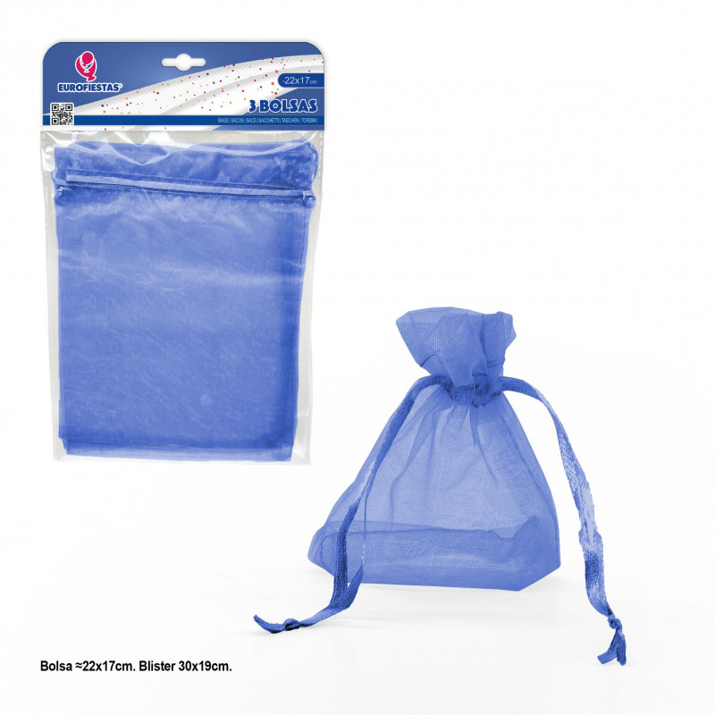 Bolsa poliester 3 220x170mm azul